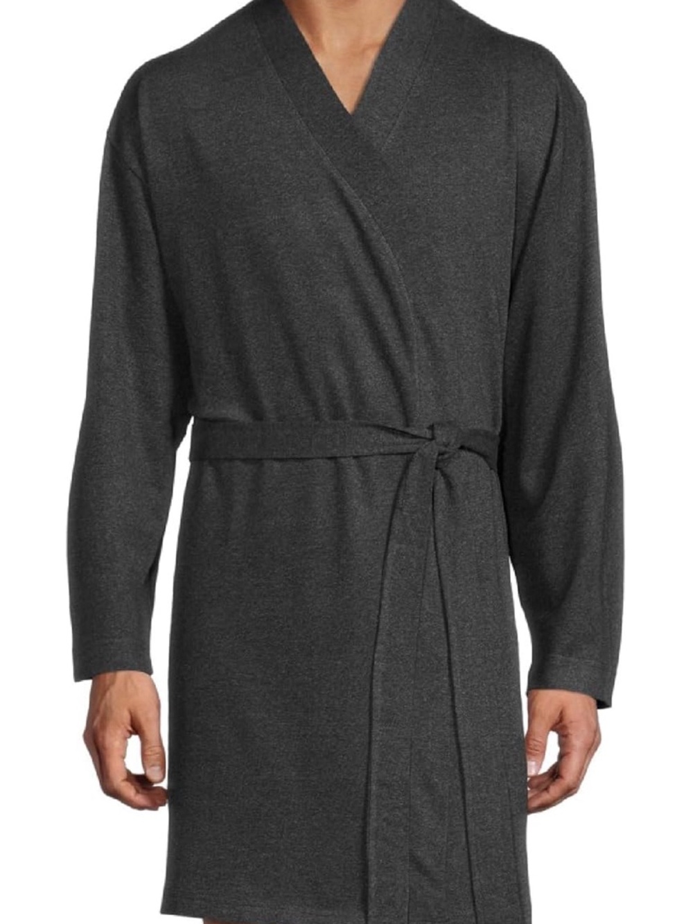 Lucky Brand Men's Dark Gray Wrap Robe
